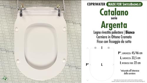 WC-Sitz MADE für wc ARGENTA CATALANO Modell. Typ GEWIDMETER