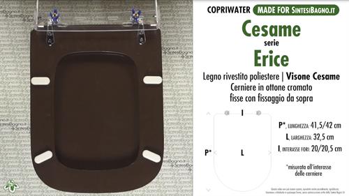 WC-Sitz MADE für wc ERICE CESAME Modell. CESAME NERZ. Typ GEWIDMETER