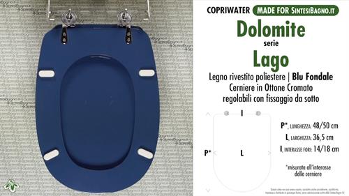 WC-Sitz MADE für wc LAGO (lungo)/DOLOMITE Modell. HINTERGRUND. Typ GEWIDMETER