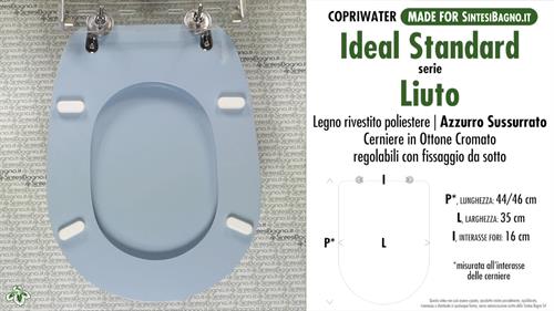 WC-Seat MADE for wc LIUTO/IDEAL STANDARD Model. WHISPERED AZURE. Type DEDICATED