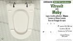 WC-Sitz MADE für wc MOBY VITRUVIT Modell. Typ GEWIDMETER. Polyester mit holzkern