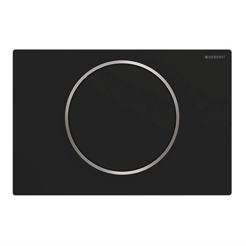 Geberit flush plate Sigma10. Black matt coated. Polished. 115.758.14.5
