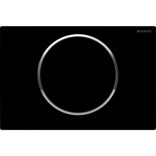 Geberit flush plate Sigma10. Black. Gloss chrome-plated. 115.758.KM.5