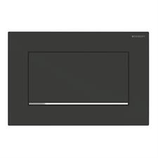 Geberit flush plate Sigma30. Black matt coated. gloss chrome-plated