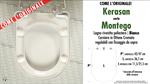 Abattant wc MONTEGO KERASAN modèle. Type “COMME L’ORIGINAL”. Duroplast