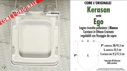WC-Seat EGO KERASAN model. Type “LIKE ORIGINAL”. Duroplast
