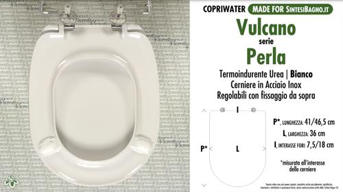 WC-Seat MADE for wc PERLA VULCANO model. SOFT CLOSE. PLUS Quality. Duroplast