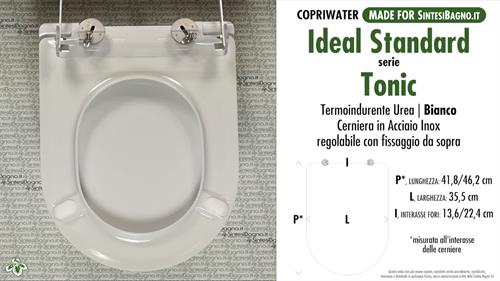 Abattant wc MADE pour TONIC/IDEAL STANDARD modèle. SOFT CLOSE. PLUS Quality