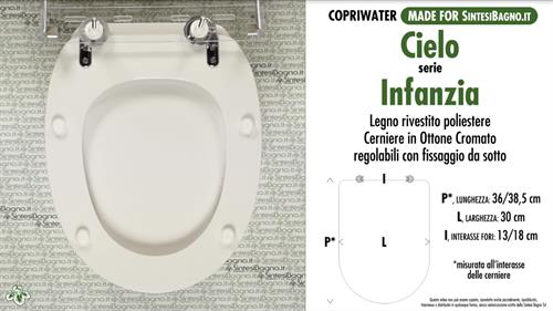WC-Sitz MADE für wc INFANZIA CIELO Modell. Typ GEWIDMETER