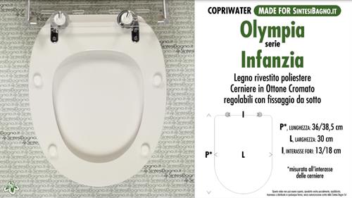 WC-Sitz MADE für wc INFANZIA OLYMPIA Modell. Typ GEWIDMETER