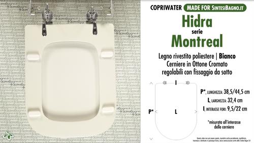 WC-Sitz MADE für wc MONTREAL HIDRA Modell. Typ GEWIDMETER