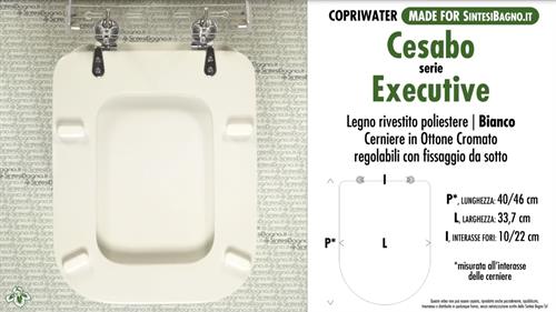 WC-Seat MADE for wc EXECUTIVE CESABO Model. Type DEDICATED. Wood Covered