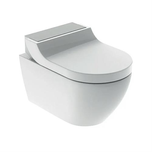 Geberit AquaClean Tuma Comfort WC, wall-hung WC. Stainless steel. 146.290.FW.1