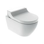 Geberit AquaClean Tuma Comfort WC, wall-hung WC. Glass/White. 146.290.SI.1