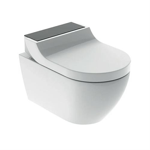 Geberit AquaClean Tuma Comfort WC, wall-hung WC. Glass/Black. 146.290.SJ.1