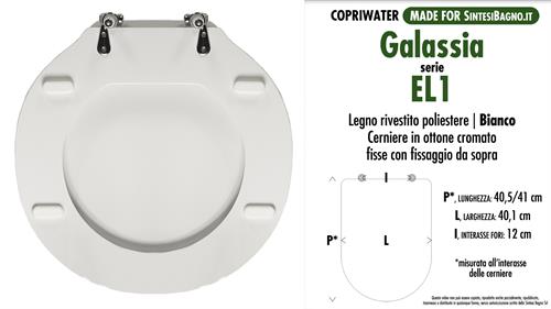Abattant wc MADE pour EL1 GALASSIA-GALVIT modèle. Type DÉDIÉ. Bois recouvert
