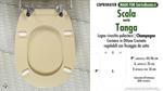 WC-Seat MADE for wc TANGA SCALA Model. CHAMPAGNE. Type DEDICATED. Wood Covered