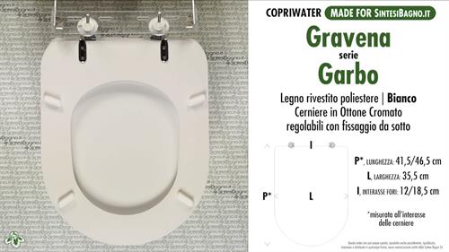 WC-Sitz MADE für wc GARBO/GRAVENA Modell. Typ GEWIDMETER