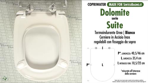 WC-Seat MADE for wc SUITE DOLOMITE model. PLUS Quality. Duroplast