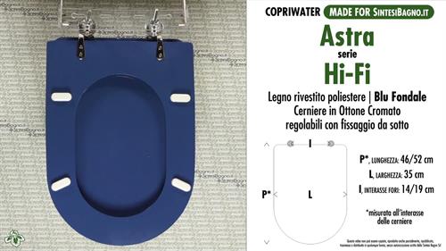 WC-Sitz MADE für wc HI-FI ASTRA Modell. HINTERGRUND. Typ GEWIDMETER