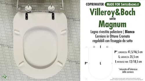 WC-Seat MADE for wc MAGNUM/VILLEROY&BOCH Model. Type DEDICATED. Wood Covered