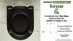 WC-Seat MADE for wc FLO KERASAN model. MATT BLACK. SOFT CLOSE. PLUS Quality