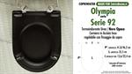 WC-Seat MADE for wc SERIE 92 OLYMPIA model. MATT BLACK. SOFT CLOSE. PLUS Quality