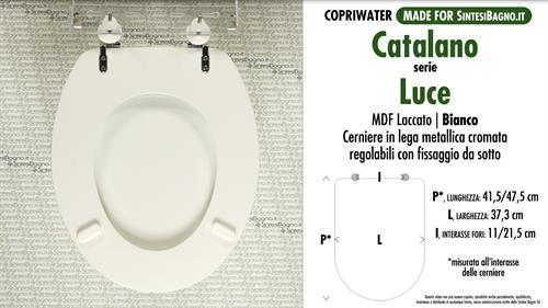 Abattant wc MADE pour LUCE CATALANO modèle. Type COMPATIBILE. MDF laqué