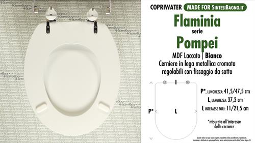 WC-Seat MADE for wc POMPEI FLAMINIA Model. Type COMPATIBILE. MDF lacquered