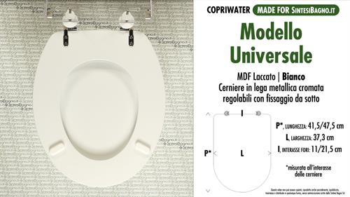 Abattant wc UNIVERSAL modèle. MDF laqué