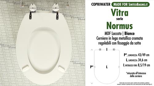 WC-Sitz MADE für wc NORMUS VITRA Modell. Typ COMPATIBILE. MDF lackiert