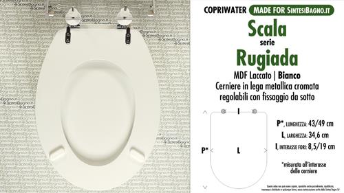 Abattant wc MADE pour RUGIADA SCALA modèle. Type COMPATIBILE. MDF laqué