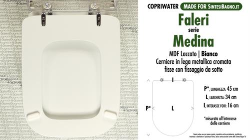 WC-Seat MADE for wc MEDINA FALERI Model. Type COMPATIBILE. MDF lacquered