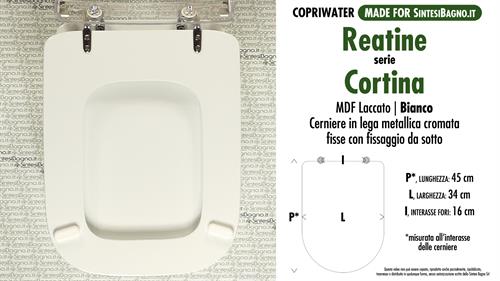 WC-Seat MADE for wc CORTINA REATINE Model. Type COMPATIBILE. MDF lacquered