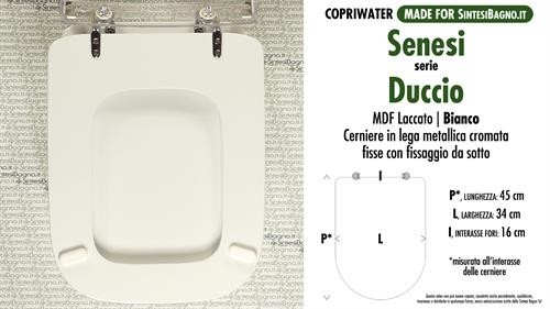 WC-Seat MADE for wc DUCCIO SENESI Model. Type COMPATIBILE. MDF lacquered