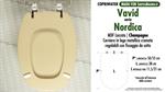 WC-Seat MADE for wc NORDICA VAVID Model. CHAMPAGNE. Type COMPATIBILE