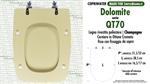 WC-Seat MADE for wc QT70 DOLOMITE Model. CHAMPAGNE. Type DEDICATED. Wood Covered