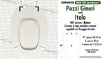 WC-Seat MADE for wc ITALO POZZI GINORI Model. Type COMPATIBILE. MDF lacquered