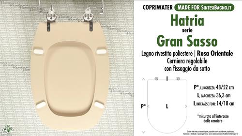 WC-Seat MADE for wc GRAN SASSO HATRIA Model. PINK EAST. Type DEDICATED