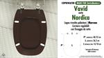 WC-Seat MADE for wc NORDICA VAVID Model. BROWN. Type DEDICATED. Wood Covered