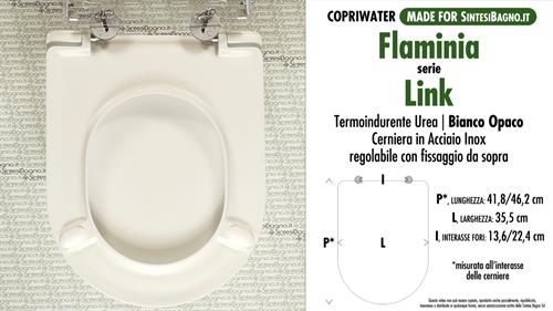 Abattant wc MADE pour LINK FLAMINIA modèle. BLANC MAT. SOFT CLOSE. PLUS Quality