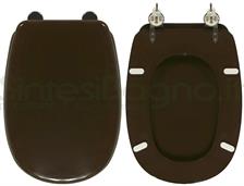 WC-Seat MADE for wc GEMMA ASTRA Model. BROWN. Type DEDICATED. Wood Covered