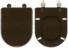WC-Seat MADE for wc ANTAGA EOS Model. BROWN. Type DEDICATED. Wood Covered