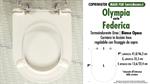WC-Seat MADE for wc FEDERICA OLYMPIA model. MATT WHITE. SOFT CLOSE. PLUS Quality
