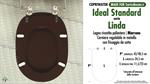 WC-Seat MADE for wc LINDA IDEAL STANDARD Model. BROWN. Type DEDICATED