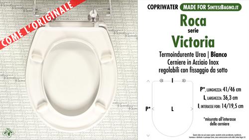 WC-Seat VICTORIA ROCA model. Type “LIKE ORIGINAL”. Duroplast