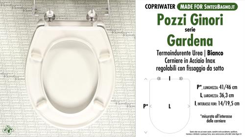 WC-Sitz MADE für wc GARDENA POZZI GINORI Modell. Typ COMPATIBLE. Economic