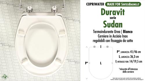 WC-Seat MADE for wc SUDAN DURAVIT model. Type COMPATIBLE. Cheap