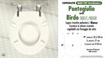 Abattant wc HANDICAPÉ/PERSONNES AGÉES: PONTE GIULIO. Serie Birdo/BD07-BD08