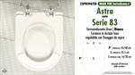 WC-Sitz MADE für wc SERIE 83 ASTRA Modell. PLUS Quality. Duroplast. Fix GOCCIA
